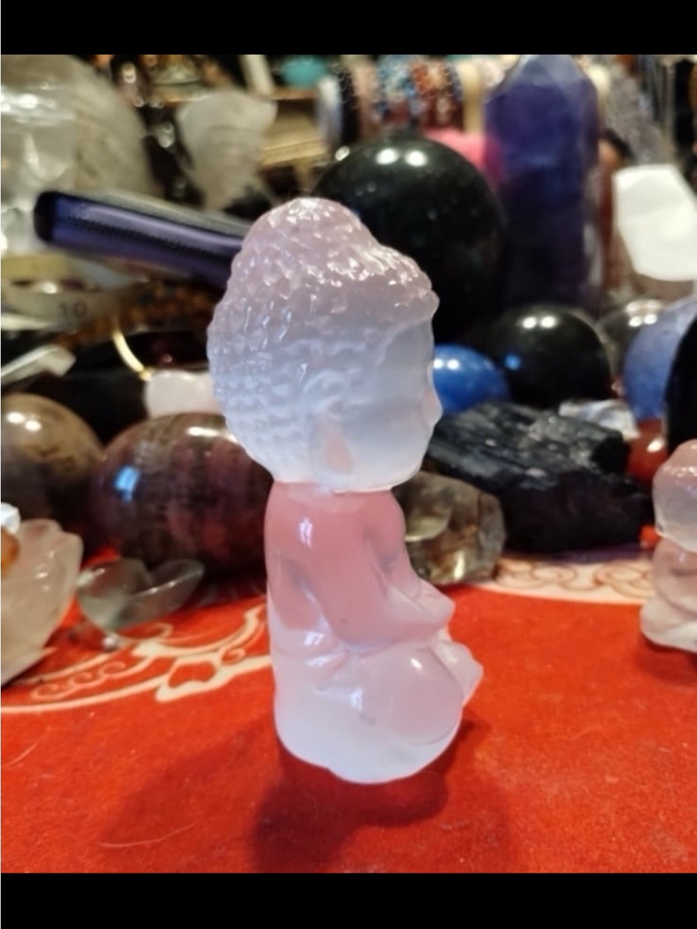 Satin Spar Buddha Carving - Picture 9 of 10
